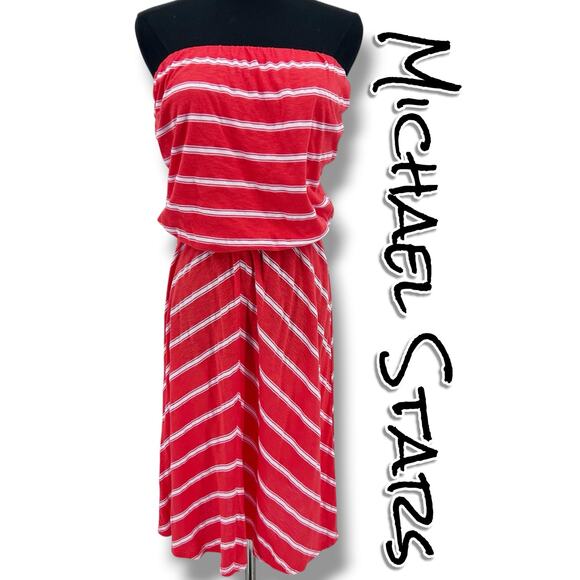 Michael Stars Dresses & Skirts - Michael Stars Strapless Dress One Size Red White Stripe Convertible One Size